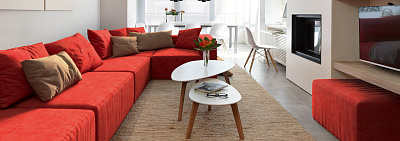 Дизайн домашнего кинотеатра-6, современный и стильный диван Драм на заказ